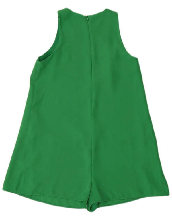 Zara Dame Ærmeløs Playsuit UK 10 Small Green Polyester