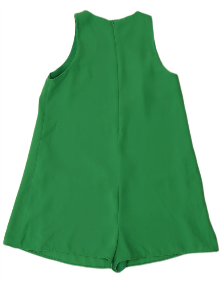 Zara Dame Ærmeløs Playsuit UK 10 Small Green Polyester