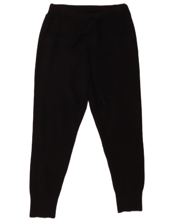 Zara Womens Knit Joggers Cropped Trousers Large W30 L23 Black
