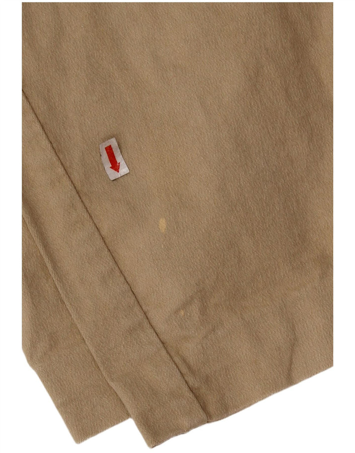 Vintage Dame Lige Casual Bukser IT 46 Large W28 L27 Beige Bomuld