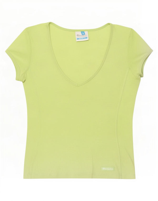 Champion Womens Herritage Fit T-Shirt Top UK 10 Small Green