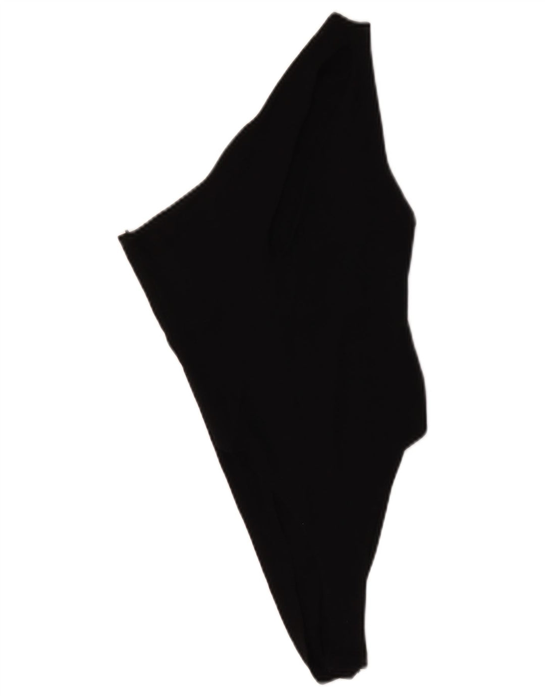 Zara Womens One Shoulder Bodysuit UK 12 Medium Black Bomuld
