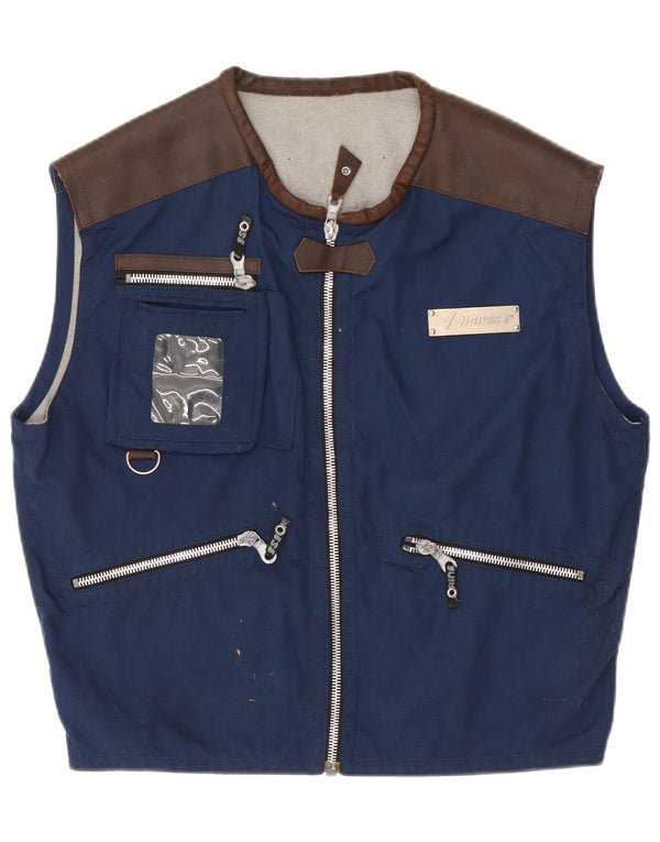 Dainese Mens Utility Gilet UK 40 Large Blue Colourblock
