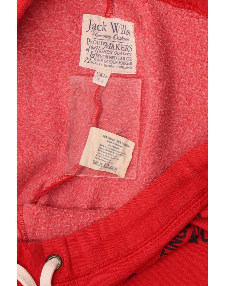 Jack Wills Grafisk træningsdragt til kvinder Joggers UK 12 Medium Red