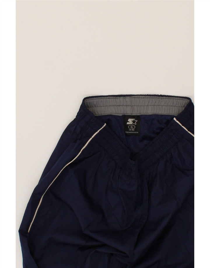 STARTER Boys Tracksuit Trousers 14-15 Years XL Navy Blue Colourblock Vintage Starter and Second-Hand Starter from Messina Hembry 