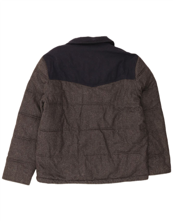 Marks & Spencer Herre polstret jakke UK 41 Large Grey Colourblock Uld