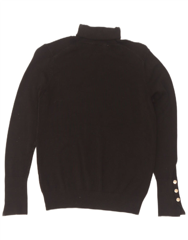 Zara Dame Rullehals Sweater UK 12 Medium Sort