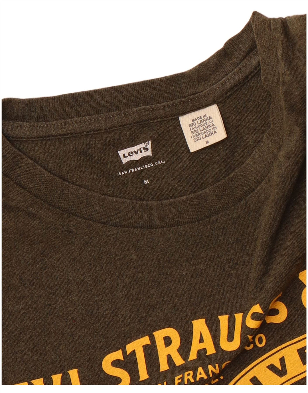 Levi's Herre grafisk T-shirt Top Medium Khaki