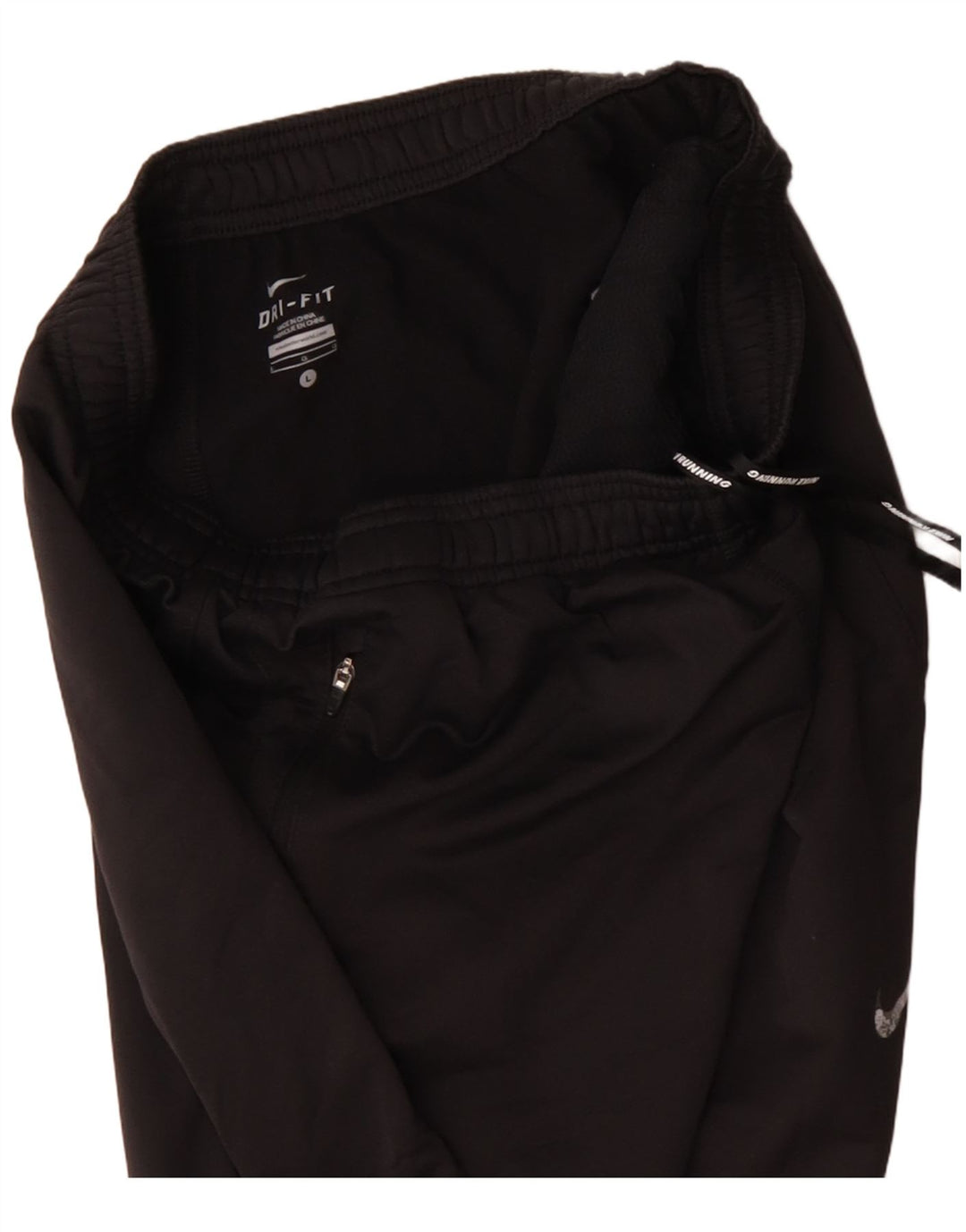 NIKE Dri Fit træningsdragtsbukser til kvinder UK 14 Stor sort polyester