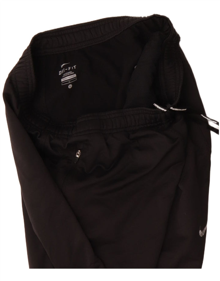 NIKE Dri Fit træningsdragtsbukser til kvinder UK 14 Stor sort polyester