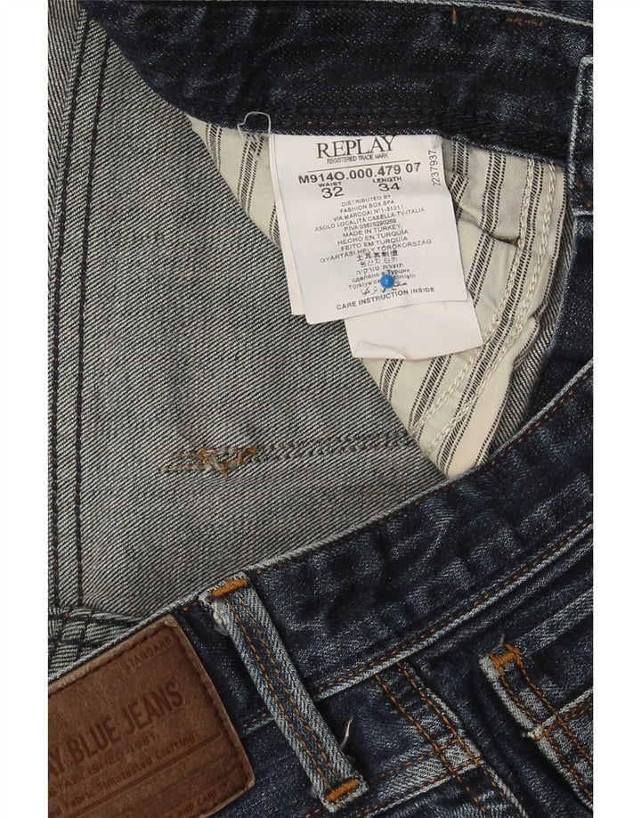 Replay Herre Slim Jeans W32 L34 Blå