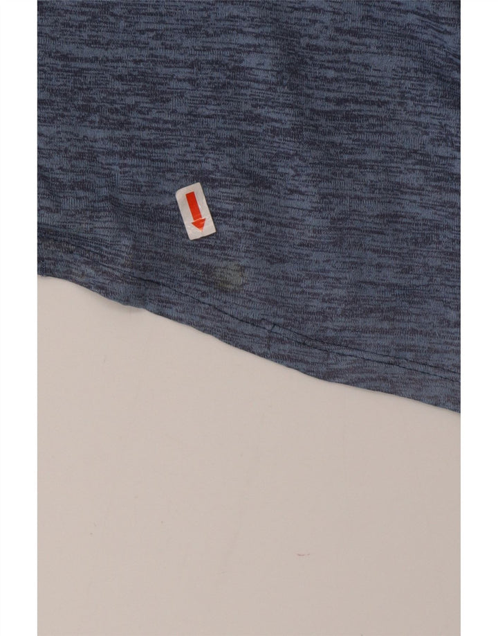 NIKE Dri Fit T-shirt top til mænd XL Blå Flecked Polyester