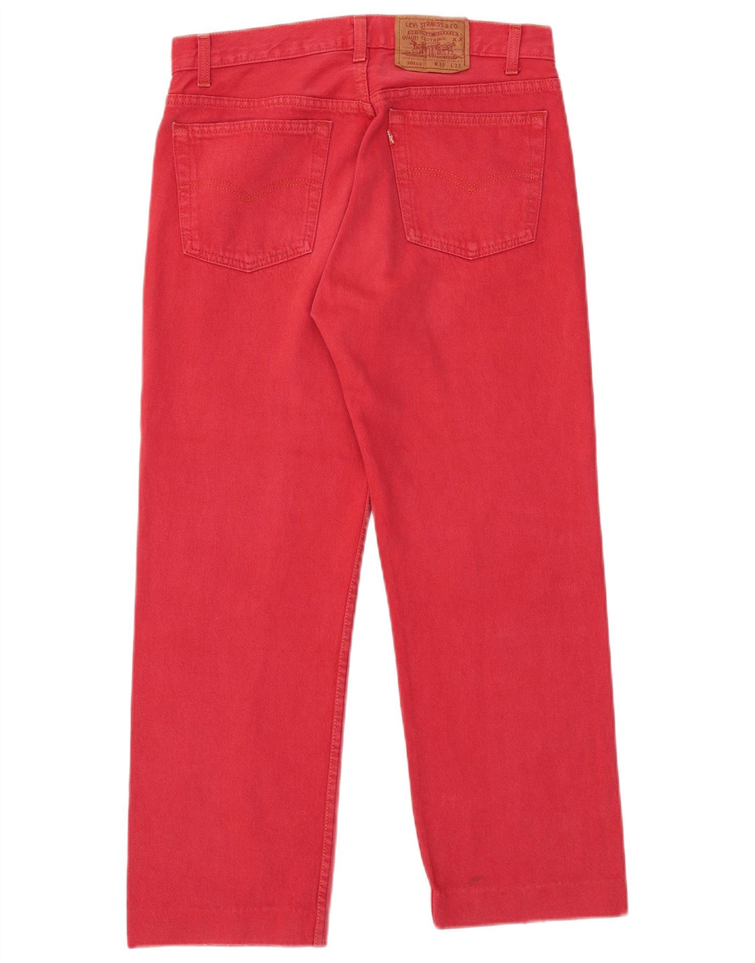 Levi's Herre 501 Straight Jeans W33 L27 Rød
