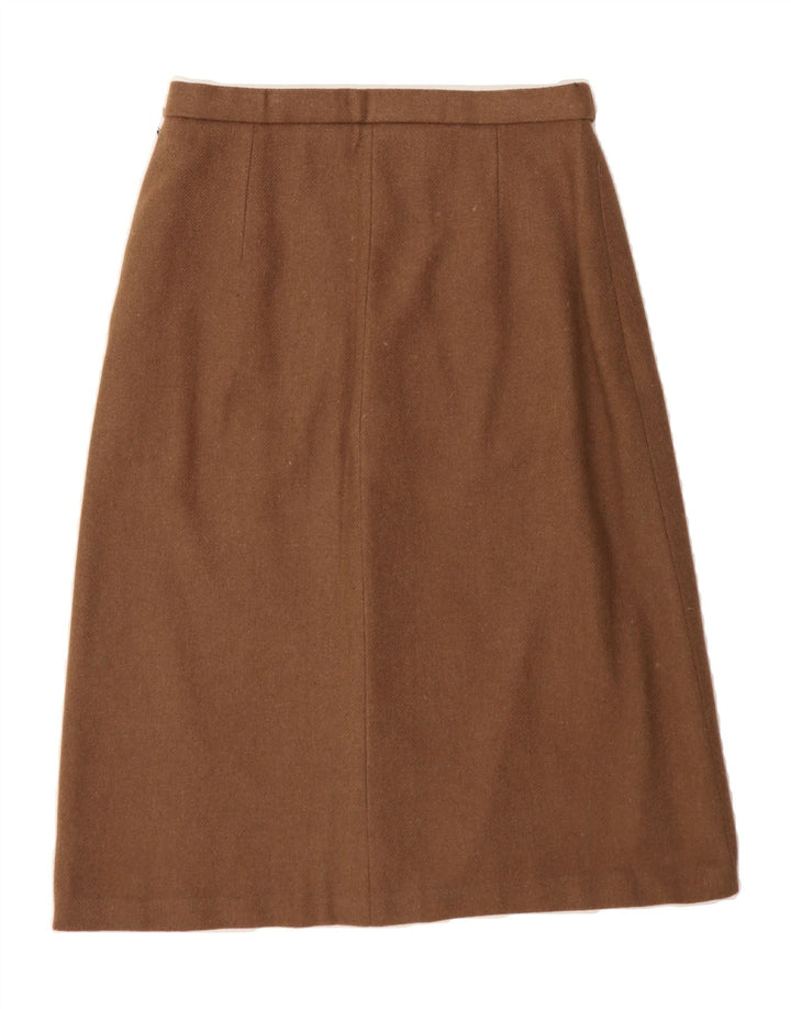 VINTAGE Womens A-Line Skirt W30 Medium Brown Vintage Vintage and Second-Hand Vintage from Messina Hembry 