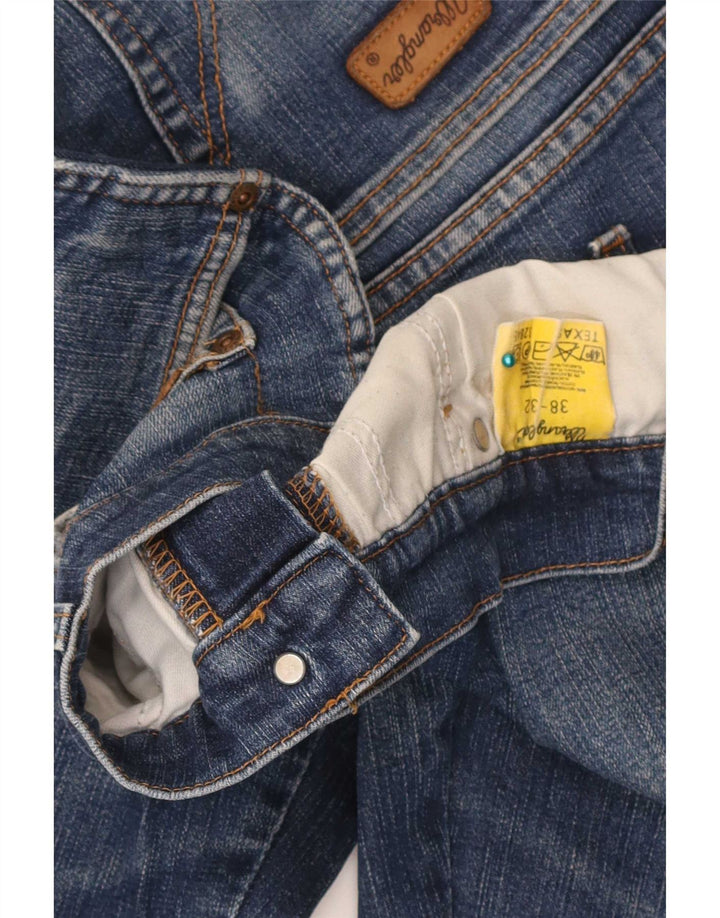 Wrangler Herre Texas Straight Jeans W38 L32 Blå Bomuld