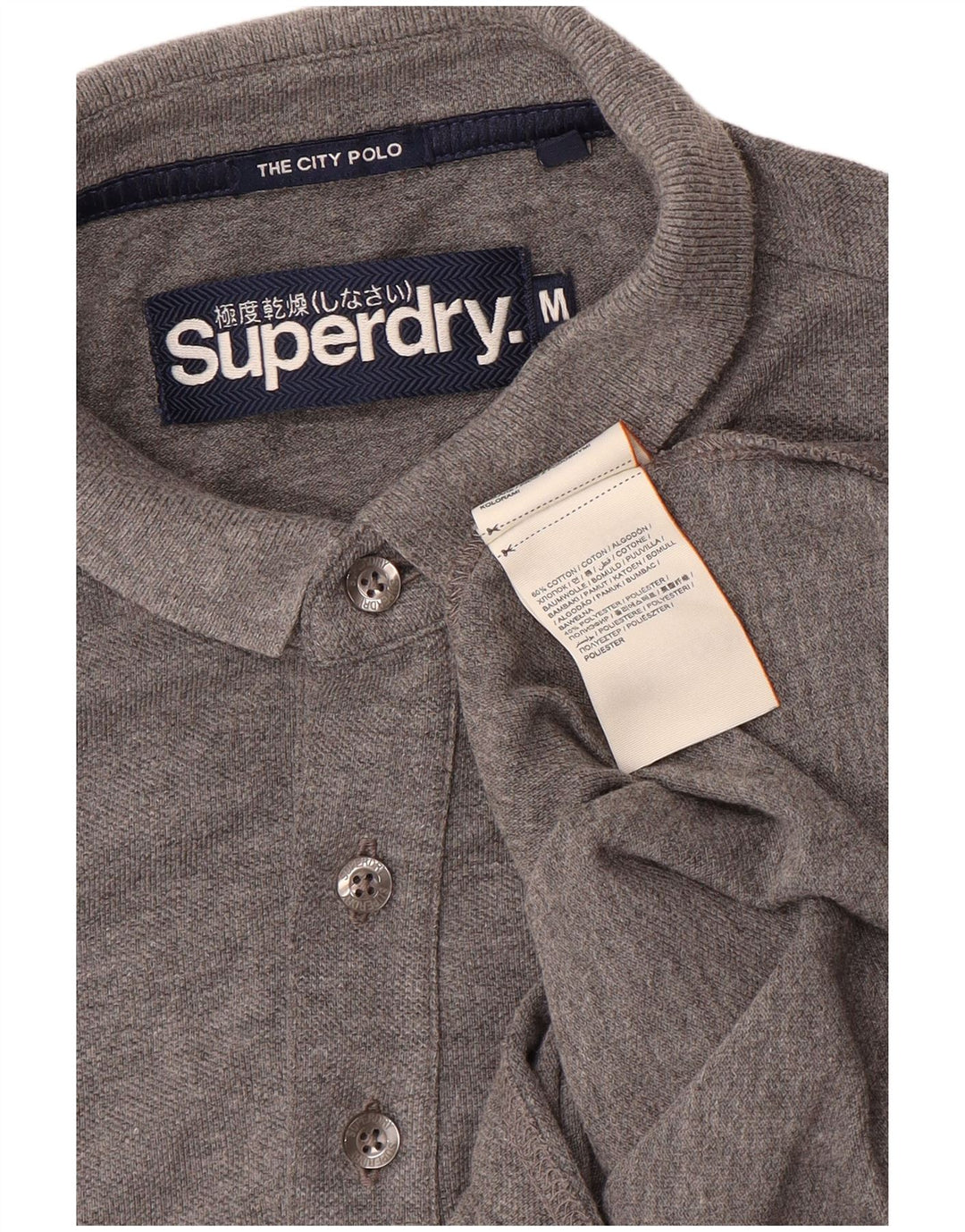Superdry herre poloshirt mellemgrå bomuld