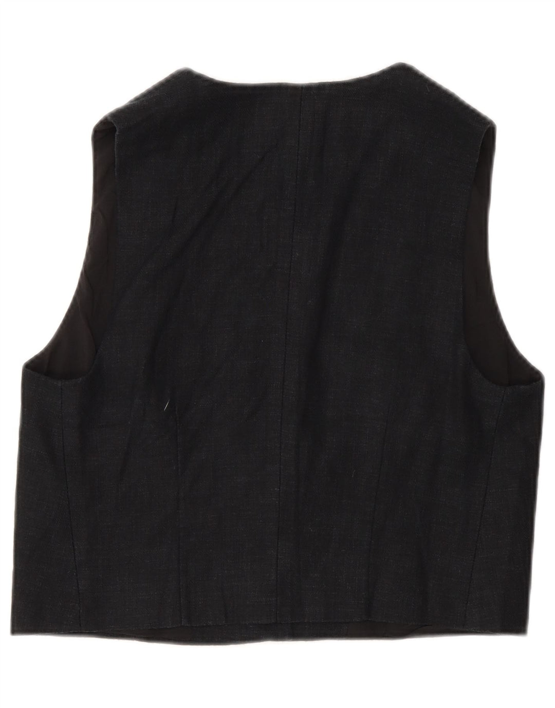 Marks & Spencer Womens Crop vest UK 10 Small Black Linen