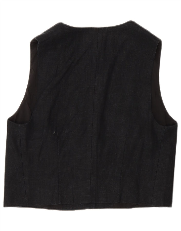 Marks & Spencer Womens Crop vest UK 10 Small Black Linen
