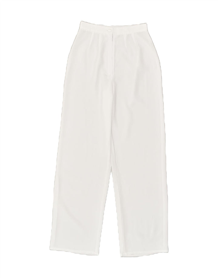 VINTAGE Womens Straight Casual Trousers W24 L30 White | Vintage Vintage | Thrift | Second-Hand Vintage | Used Clothing | Messina Hembry 