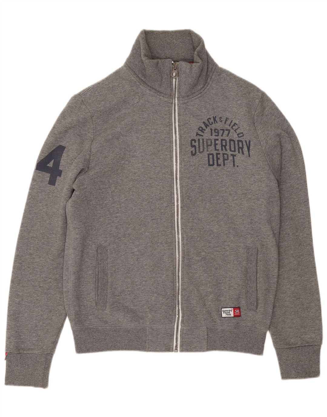 Superdry Grafisk træningsdragt jakke til mænd mellemgrå flækket bomuld