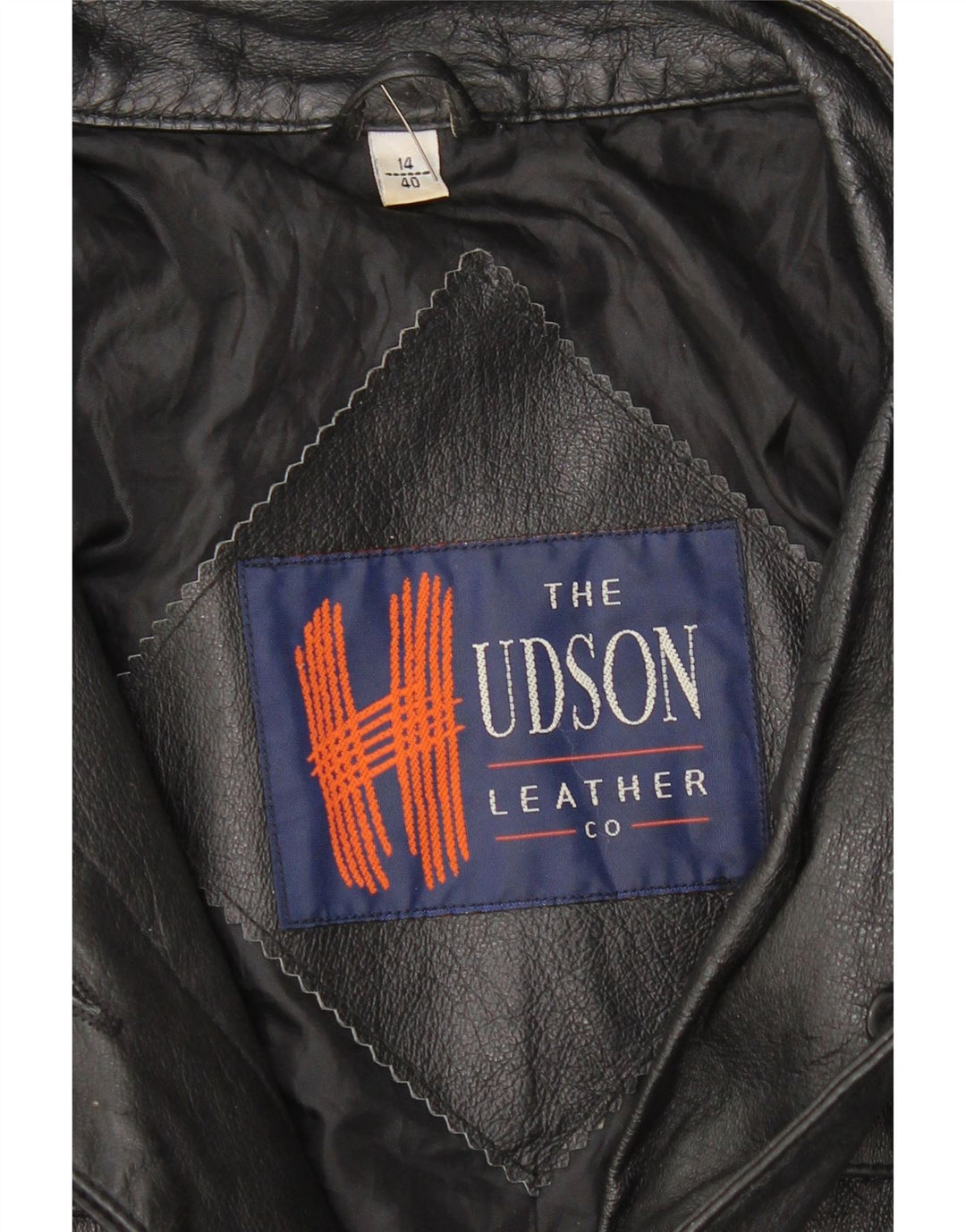 HUDSON Womens Leather Coat EU 40 Medium Black Leather Vintage Hudson and Second-Hand Hudson from Messina Hembry 