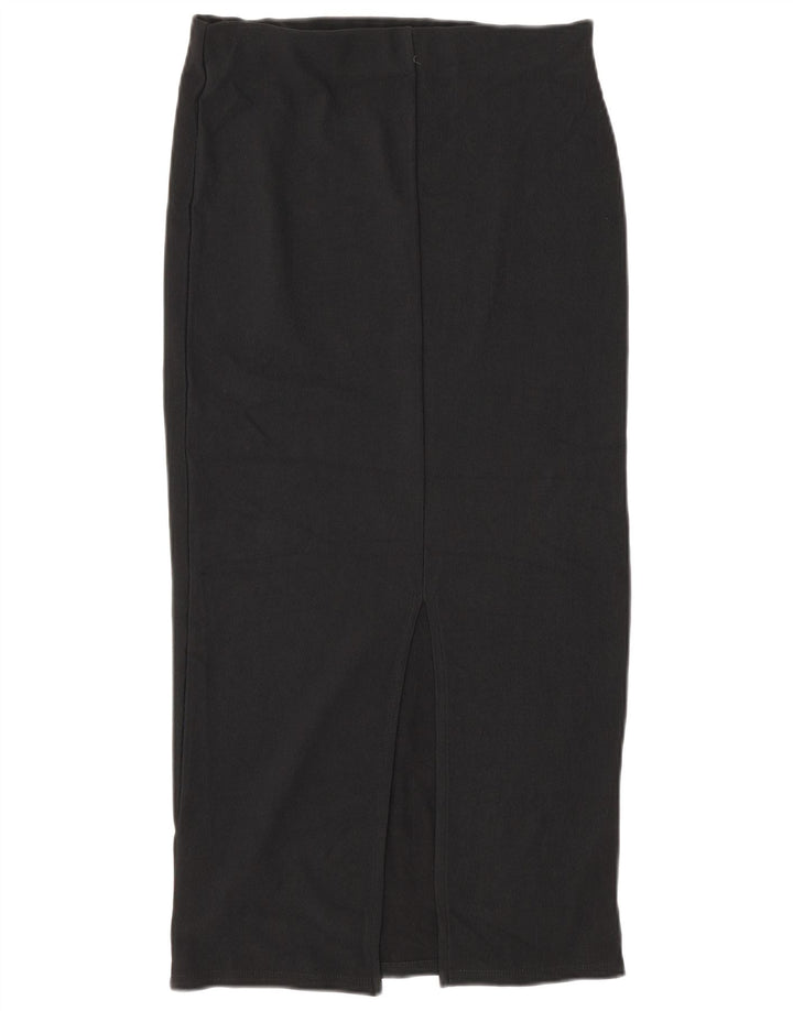 Zara Midi-nederdel med høj talje, stor W30, sort polyester