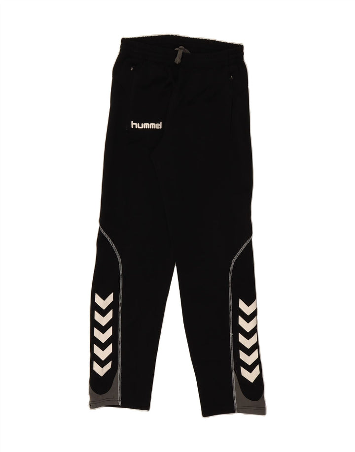 HUMMEL Mens Regular Fit Tracksuit Trousers Small  Black Colourblock Vintage Hummel and Second-Hand Hummel from Messina Hembry 