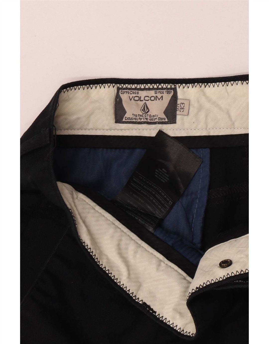 Volcom Herre Chino Shorts W33 Medium Sort Bomuld