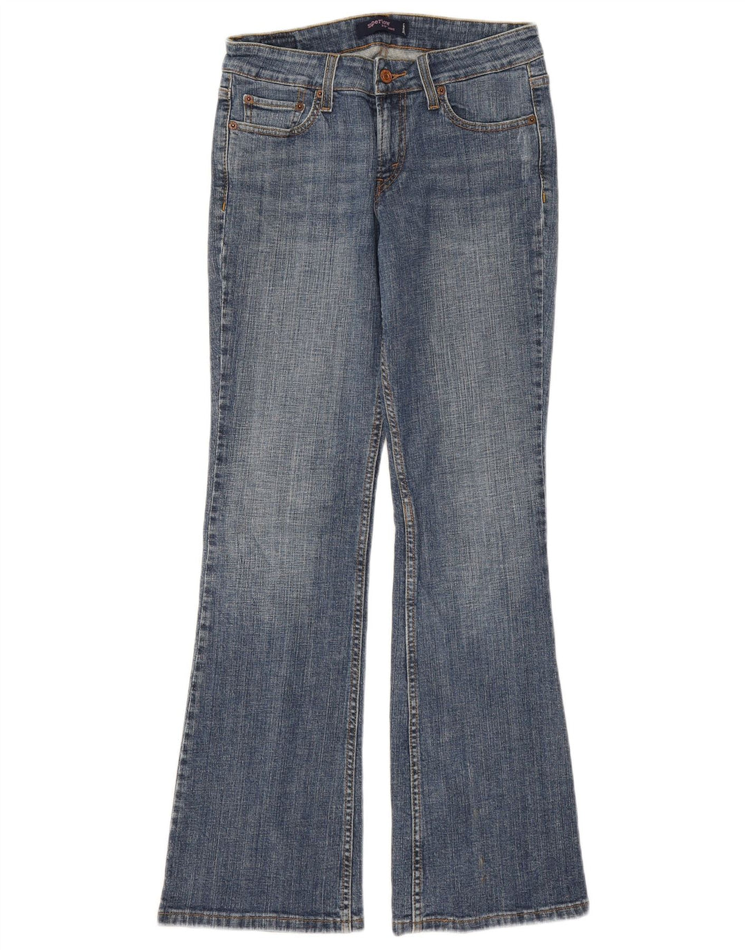 LEVI'S Dame 518 Super Low Bootcut Jeans US 5 Medium W28 L31 Blå Bomuld