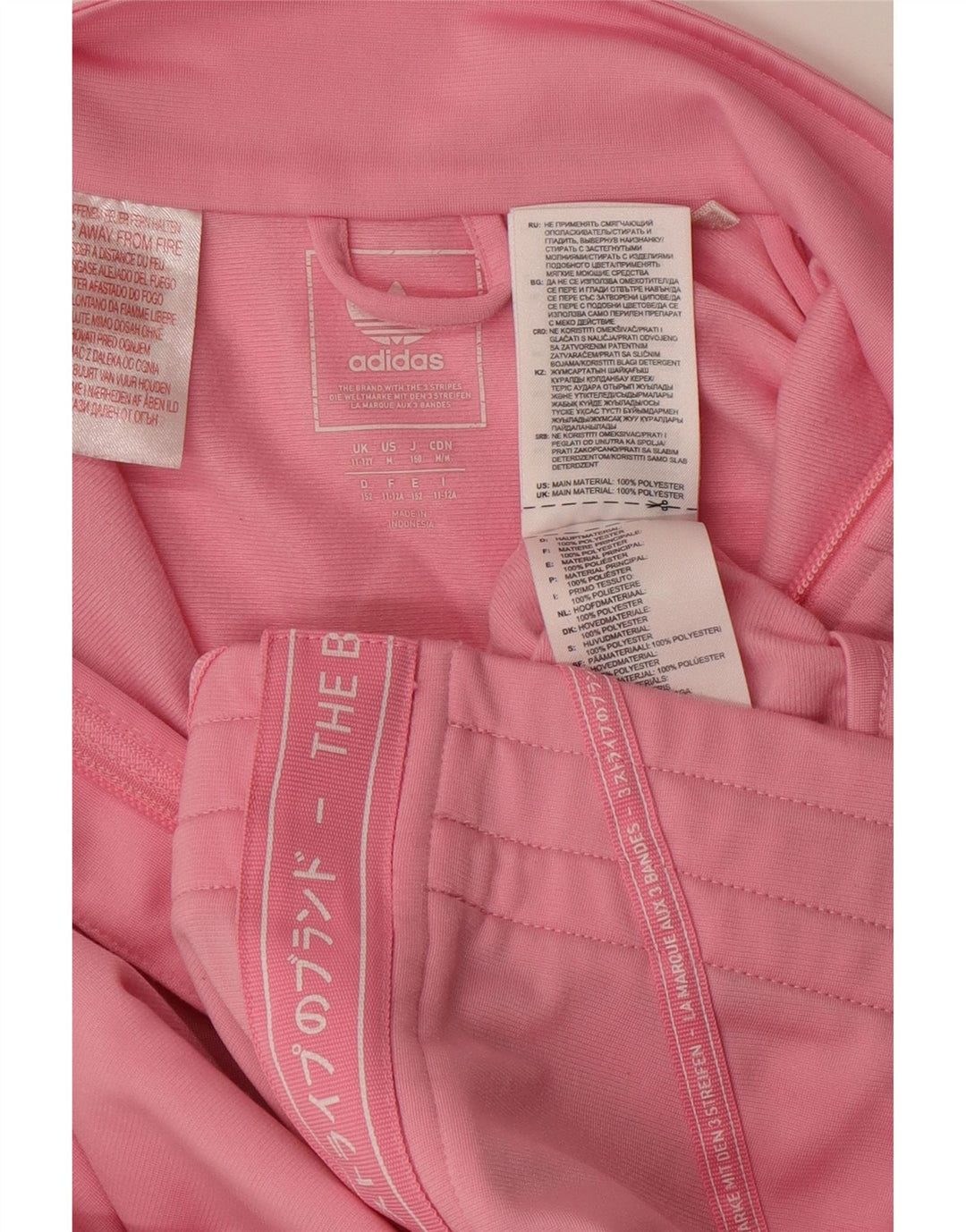 Adidas piger grafisk træningsdragt topjakke 11-12 år Pink Polyester