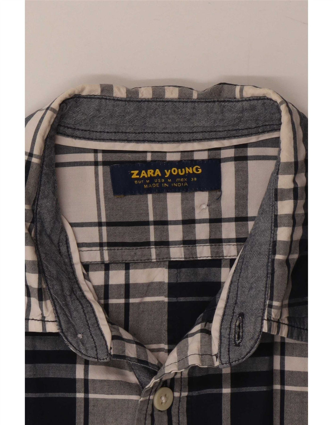 Zara Herreskjorte Medium Blue Plaid