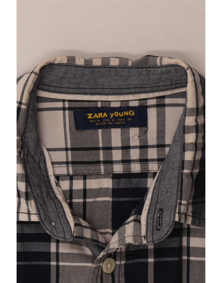 Zara Herreskjorte Medium Blue Plaid
