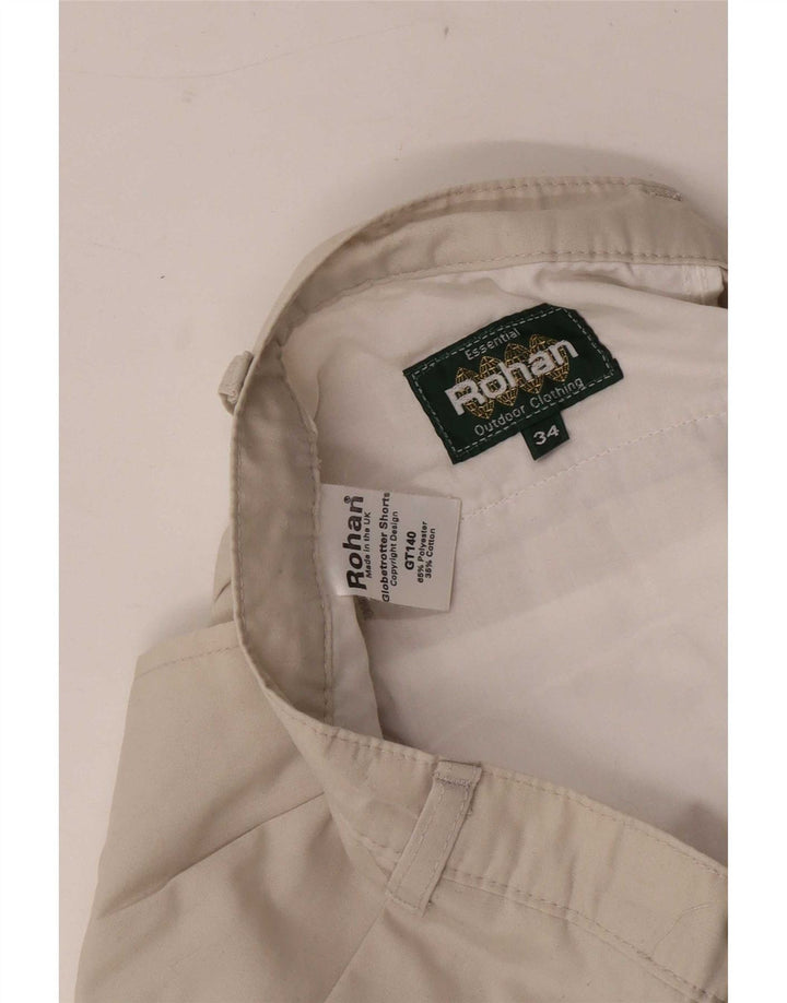 Rohan Herre Pegged Chino Shorts W34 Large Beige Polyester