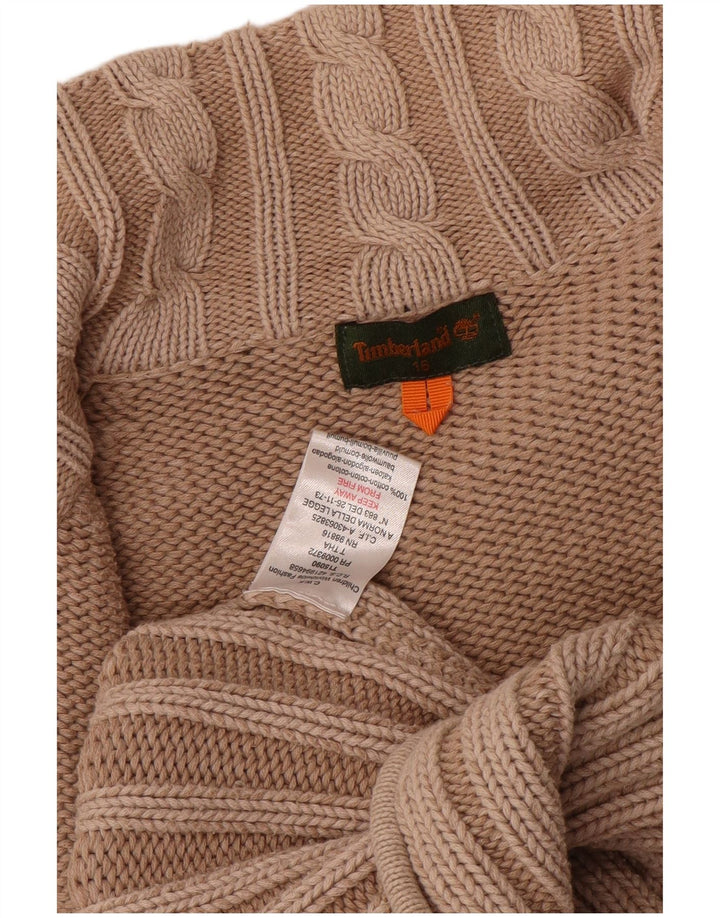 Timberland Boys Cardigan Sweater 15-16 år Beige Bomuld