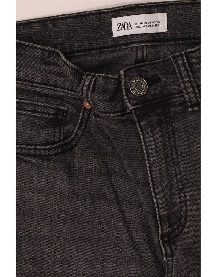 Zara Dame Flared Jeans EU 36 XS W26 L26 Grå