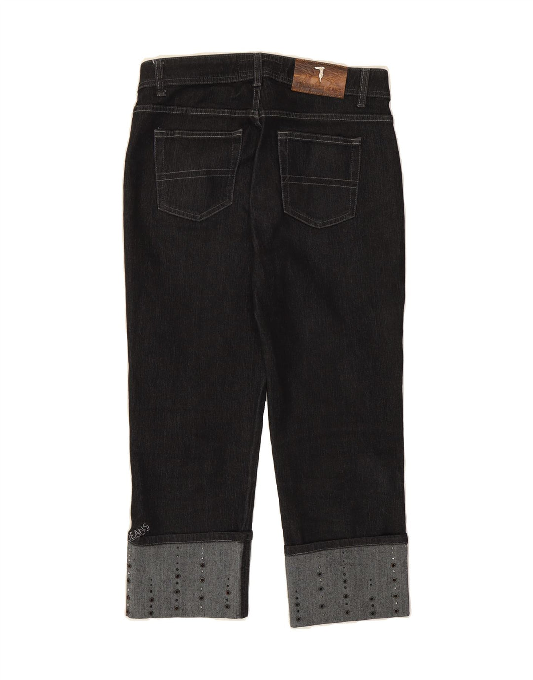 TRUSSARDI Womens Capri Jeans W28 L22 Black Cotton Vintage Trussardi and Second-Hand Trussardi from Messina Hembry 