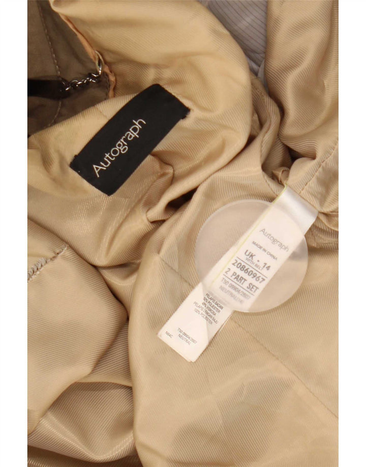 Marks & Spencer Womens Autograph Trench Coat UK 14 Large Beige