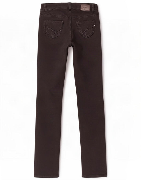 Gas Dame Slim Jeans W27 L34 Sort Bomuld