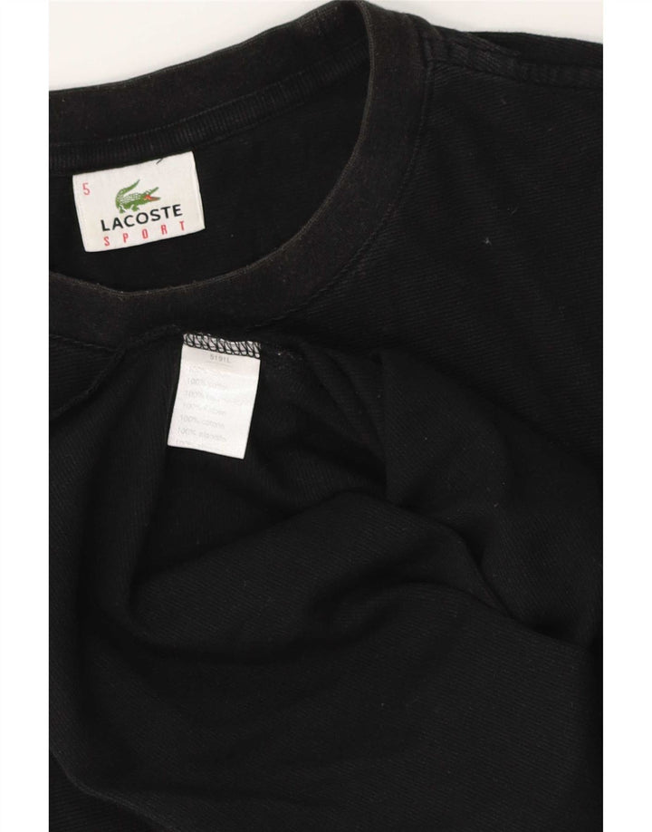 Lacoste Herre T-Shirt Top Størrelse 5 Stor Sort Bomuld