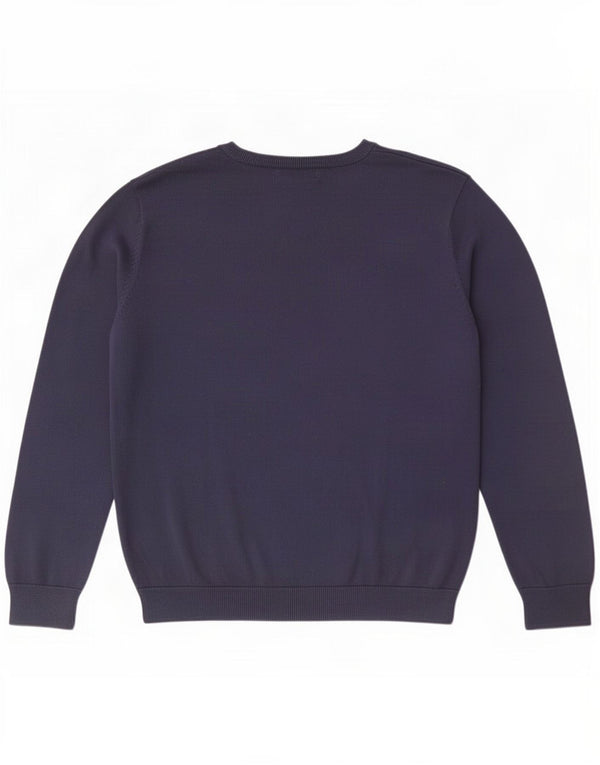 Farah Dame V-hals sweater UK 16 Stor marineblå bomuld
