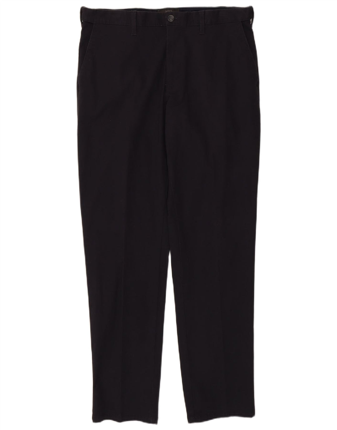 Marks & Spencer Herre Slim Chino Bukser W36 L33 Marineblå Bomuld