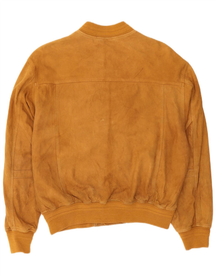 Burton Herre Ruskind Bomber Jacket UK 38 medium brunt læder