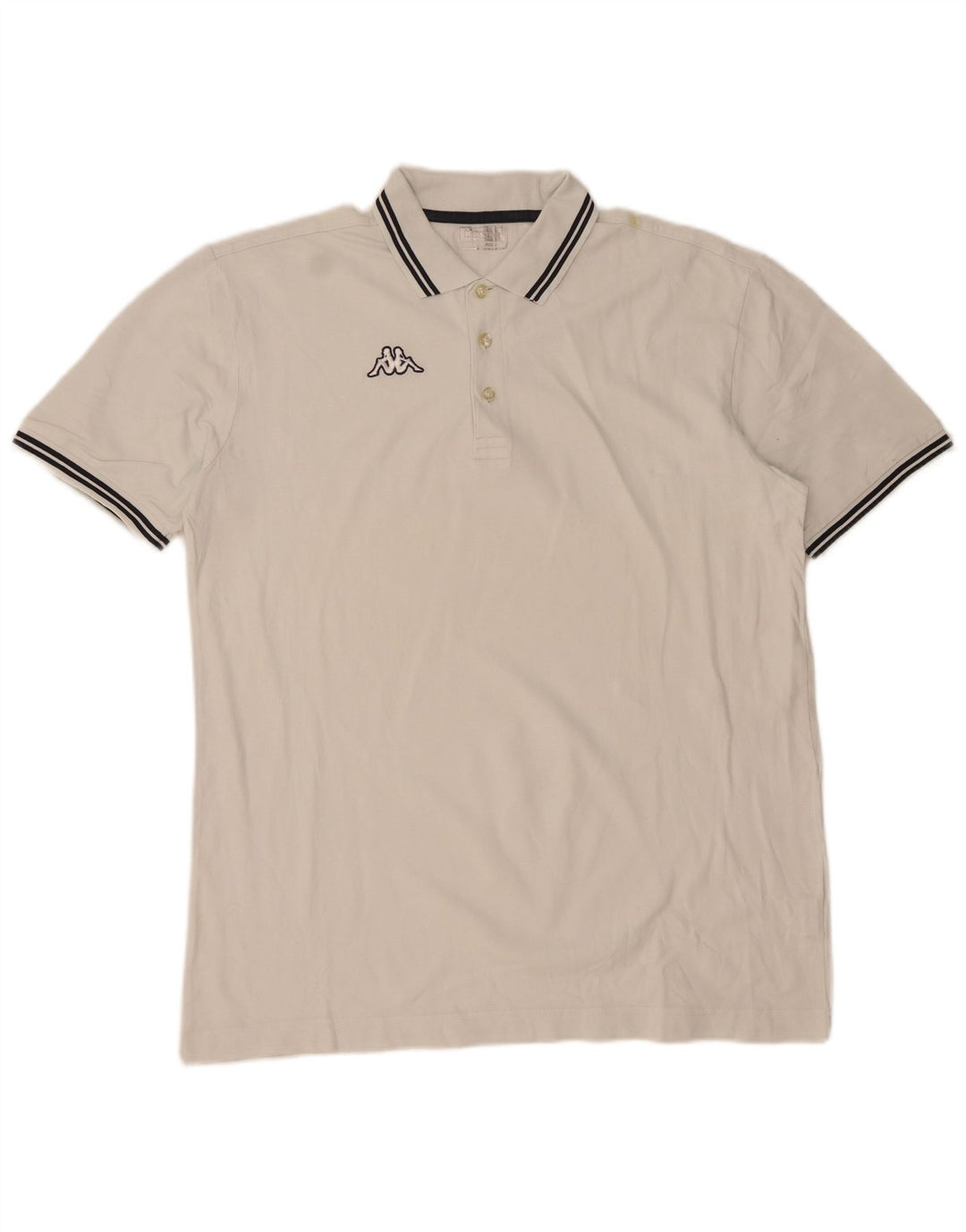 KAPPA herre poloshirt 2XL hvid bomuld
