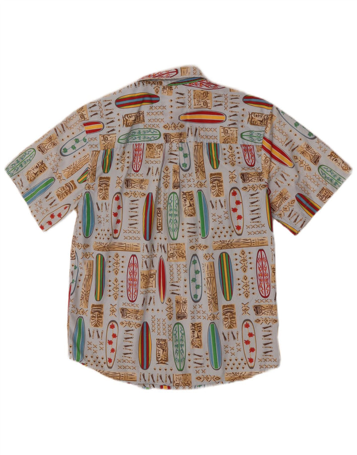 Old Navy Boys abstrakt mønster skjorte 14-15 år XL Blå Hawaiian