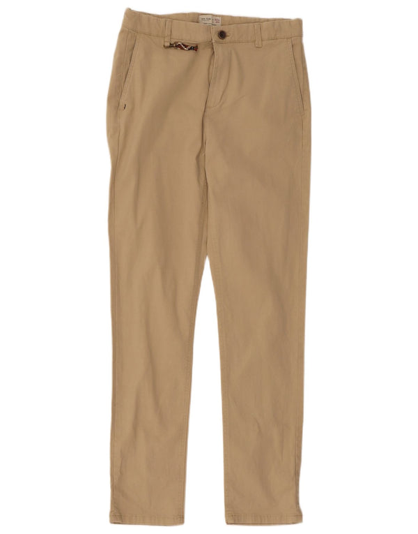 Zara Boys Slim Chino Bukser 13-14 år W30 L30 Beige Bomuld