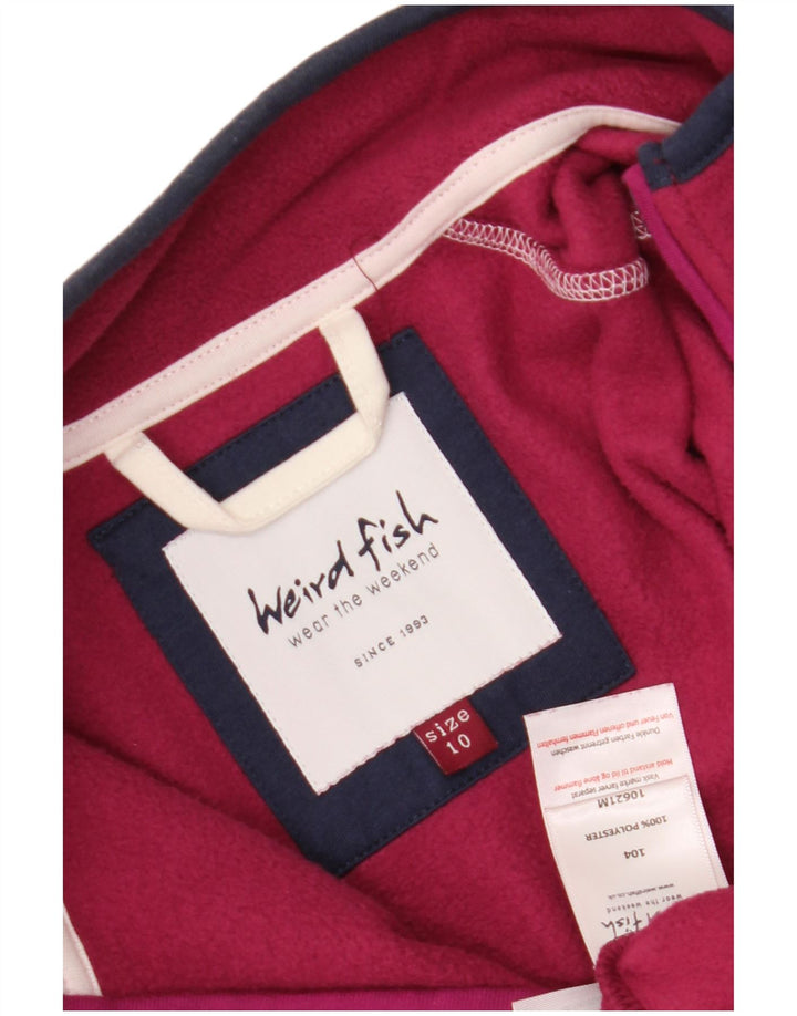 Weird Fish Dame Fleecejakke UK 10 Small Bourgogne Polyester