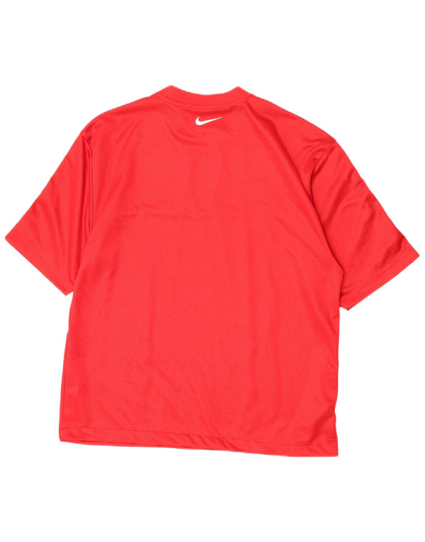 Nike T-shirt top til mænd UK 45/47 XL Rød Colourblock Polyester