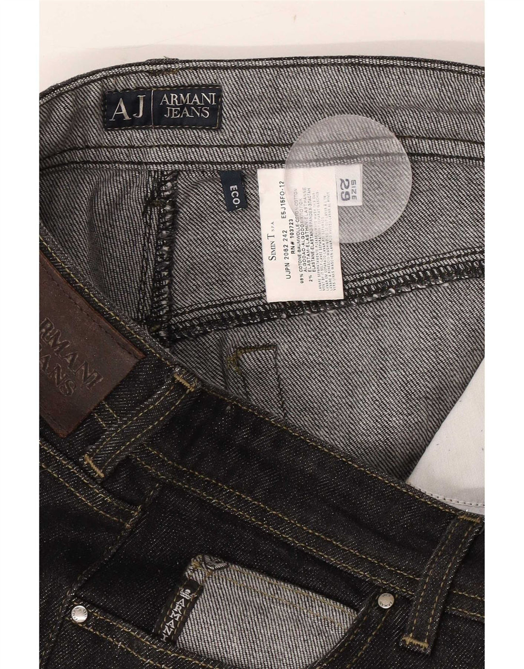 Armani Womens Cropped Jeans W29 L23 Sort bomuld