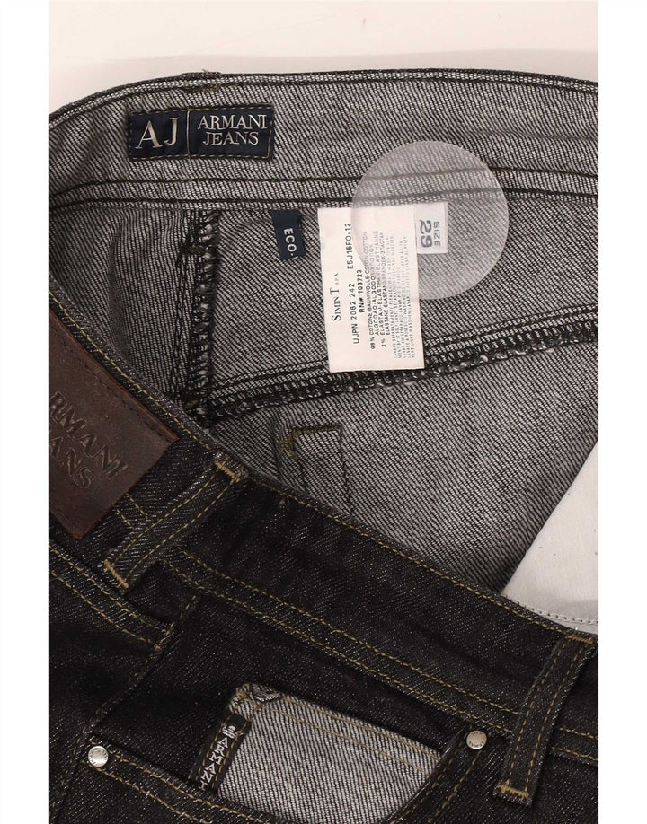 Armani Womens Cropped Jeans W29 L23 Sort bomuld