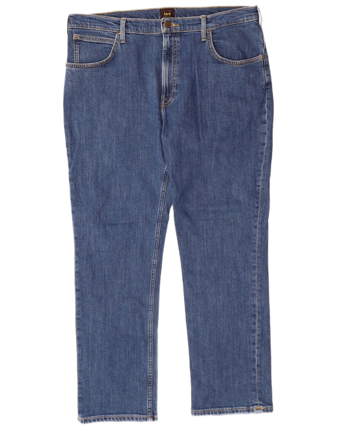 LEE Herre Brooklyn Straight Jeans W40 L30 Blå Bomuld